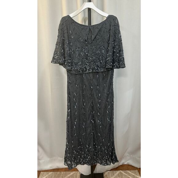 Mac Duggal Embellished Cape Sleeve Column Dress #5939 Plus Size 14W NWT - Picture 12 of 16